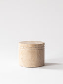 Travertine burk med lock